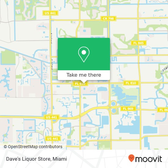 Mapa de Dave's Liquor Store