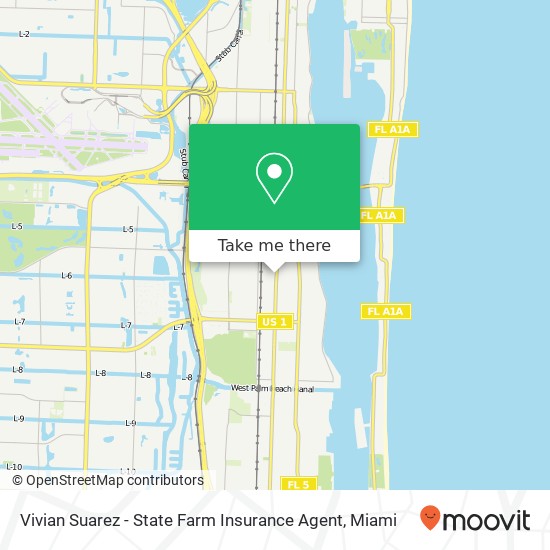 Mapa de Vivian Suarez - State Farm Insurance Agent