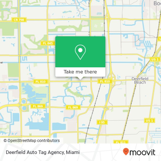 Deerfield Auto Tag Agency map