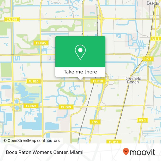 Boca Raton Womens Center map