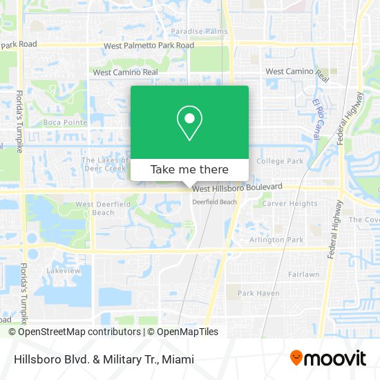 Hillsboro Blvd. & Military Tr. map