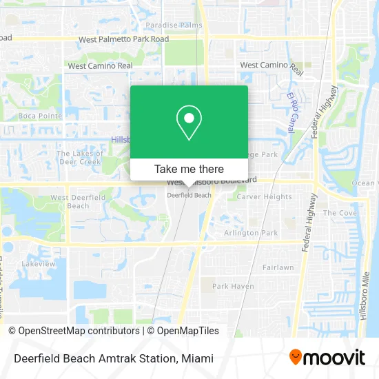 Deerfield Beach Amtrak Station map