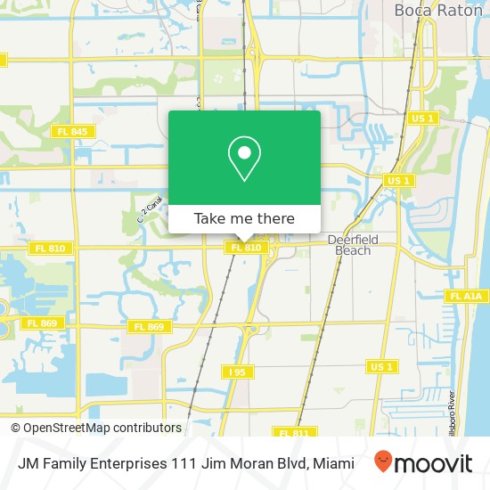 JM Family Enterprises 111 Jim Moran Blvd map