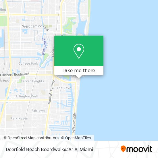 Deerfield Beach Boardwalk@A1A map