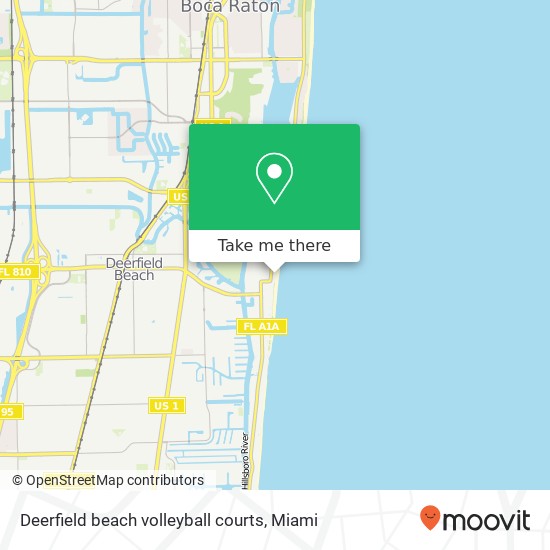 Mapa de Deerfield beach volleyball courts