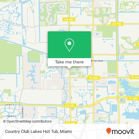 Mapa de Country Club Lakes Hot Tub