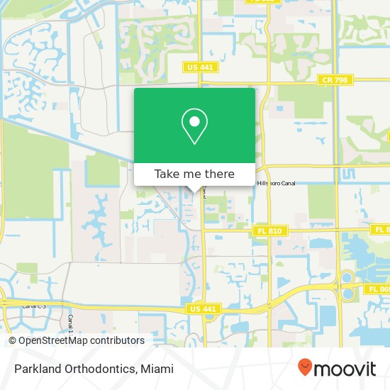 Parkland Orthodontics map