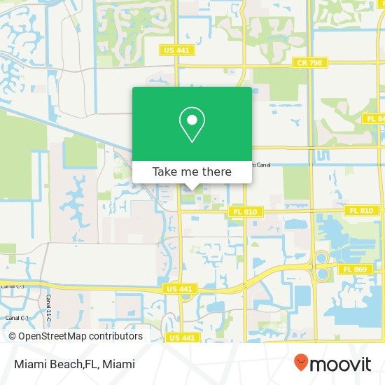 Miami Beach,FL map