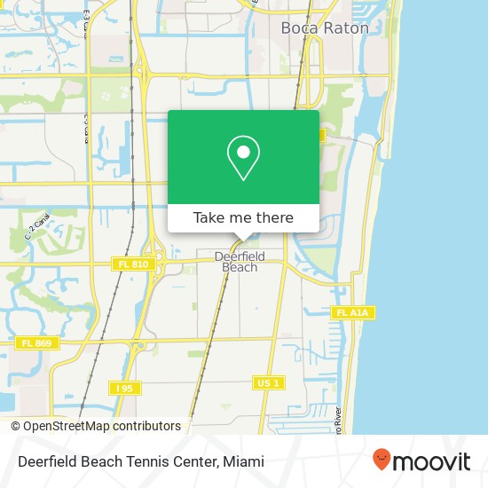 Deerfield Beach Tennis Center map