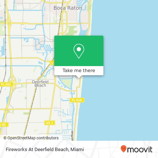 Fireworks At Deerfield Beach map