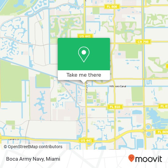 Boca Army Navy map