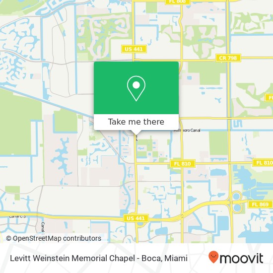 Mapa de Levitt Weinstein Memorial Chapel - Boca