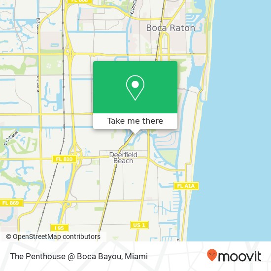 Mapa de The Penthouse @ Boca Bayou