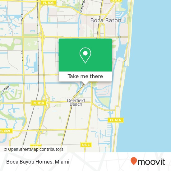 Boca Bayou Homes map