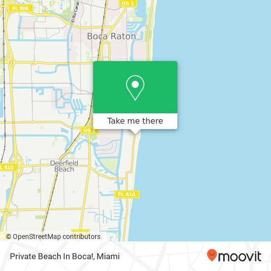 Private Beach In Boca! map