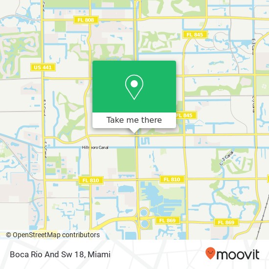 Boca Rio And Sw 18 map