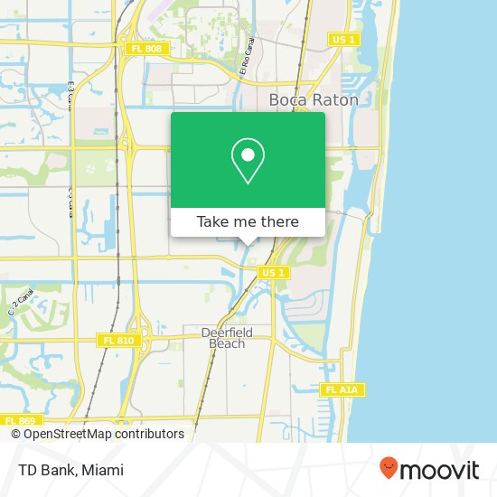 TD Bank map