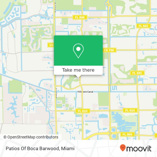 Patios Of Boca Barwood map