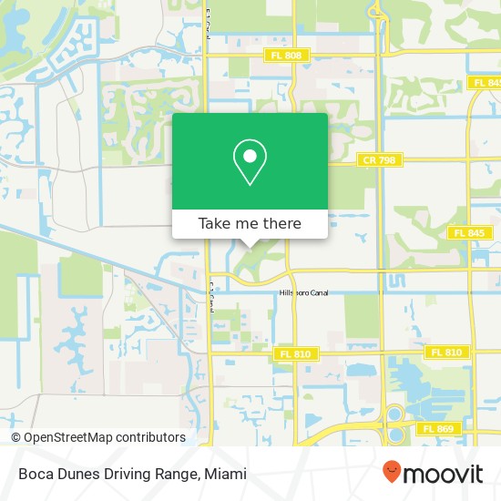 Boca Dunes Driving Range map