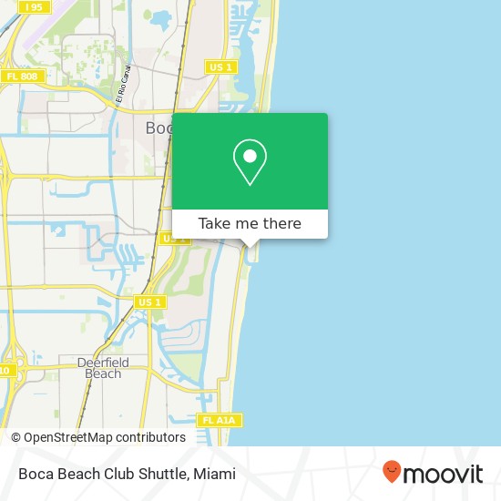 Mapa de Boca Beach Club Shuttle