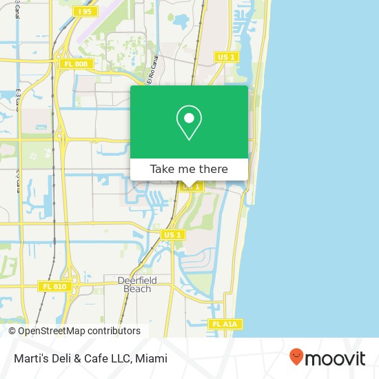 Mapa de Marti's Deli & Cafe LLC