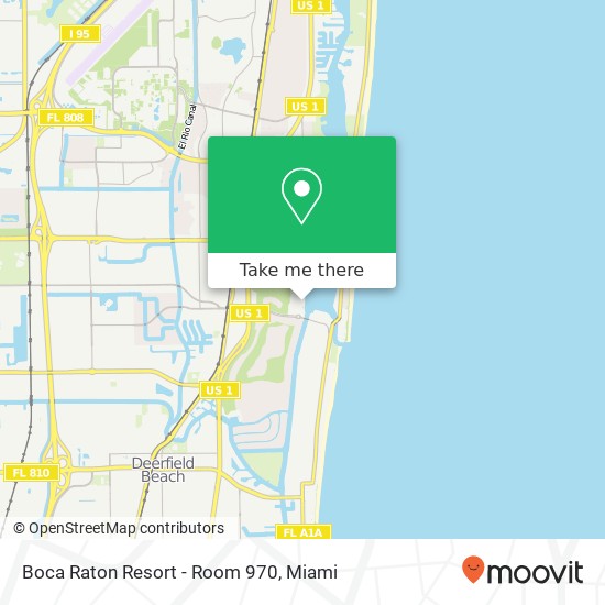 Boca Raton Resort - Room 970 map