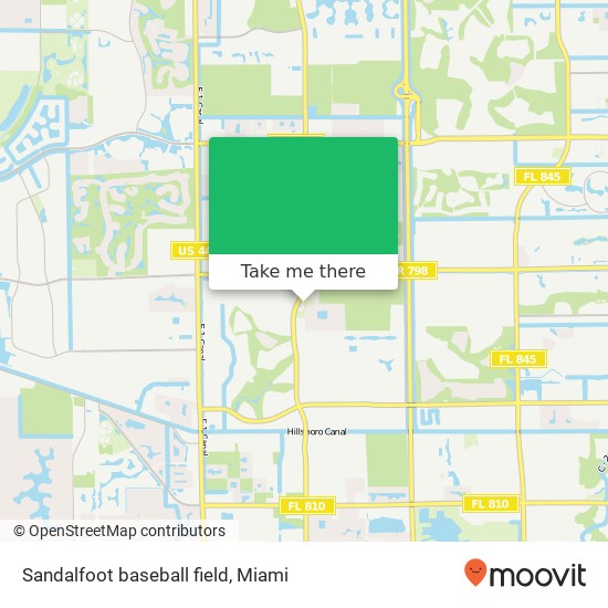Mapa de Sandalfoot baseball field
