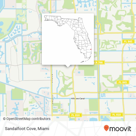 Sandalfoot Cove map