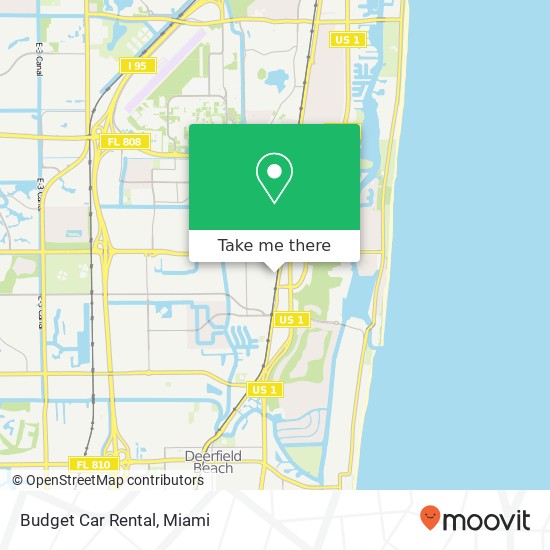 Budget Car Rental map