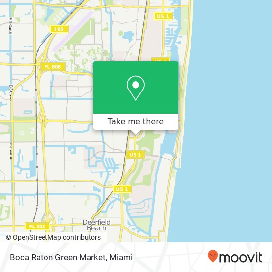 Boca Raton Green Market map
