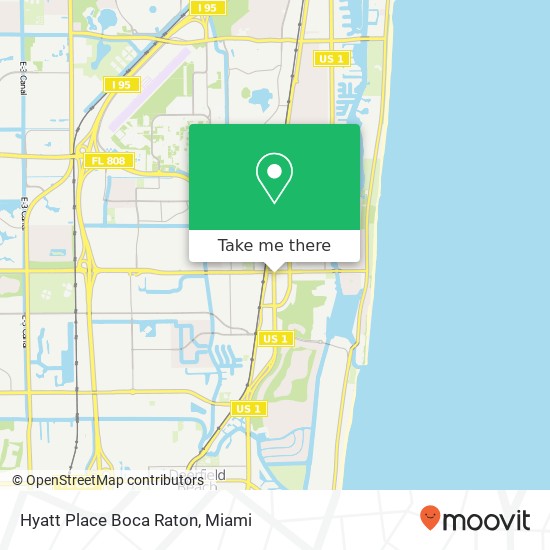 Hyatt Place Boca Raton map