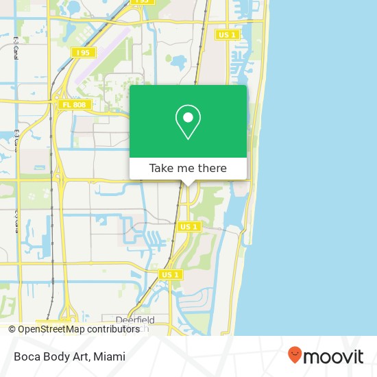 Boca Body Art map