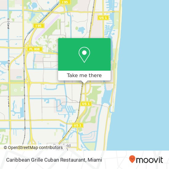 Mapa de Caribbean Grille Cuban Restaurant