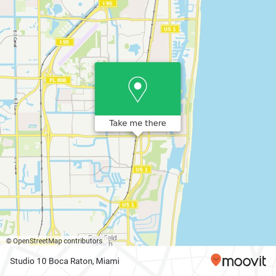 Studio 10 Boca Raton map