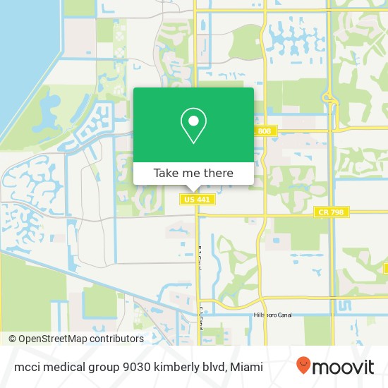 Mapa de mcci medical group 9030 kimberly blvd