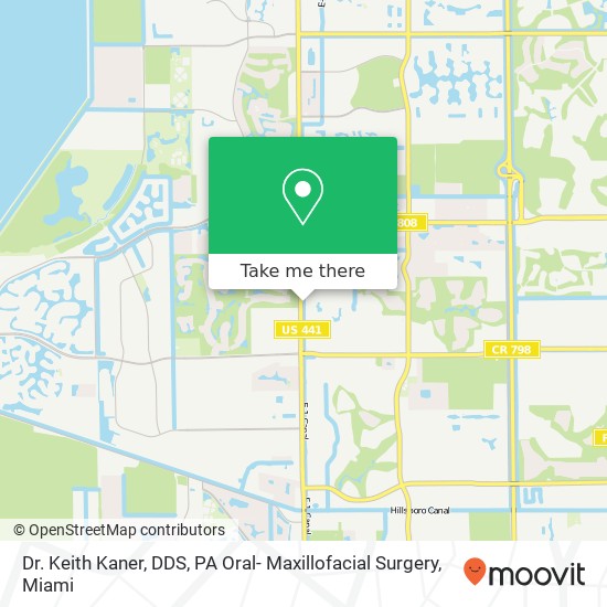 Dr. Keith Kaner, DDS, PA Oral- Maxillofacial Surgery map