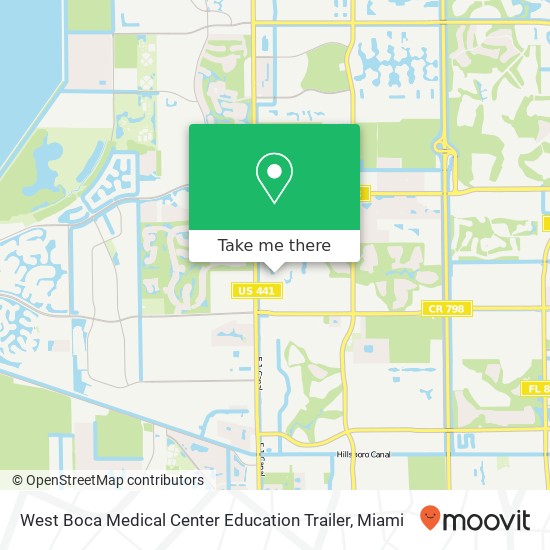 West Boca Medical Center Education Trailer map