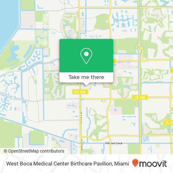West Boca Medical Center Birthcare Pavilion map