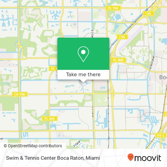 Mapa de Swim & Tennis Center Boca Raton