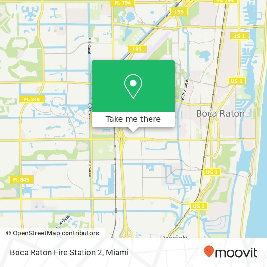 Boca Raton Fire Station 2 map