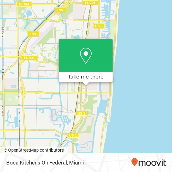 Boca Kitchens On Federal map