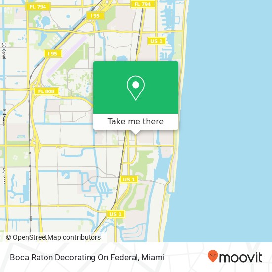 Mapa de Boca Raton Decorating On Federal