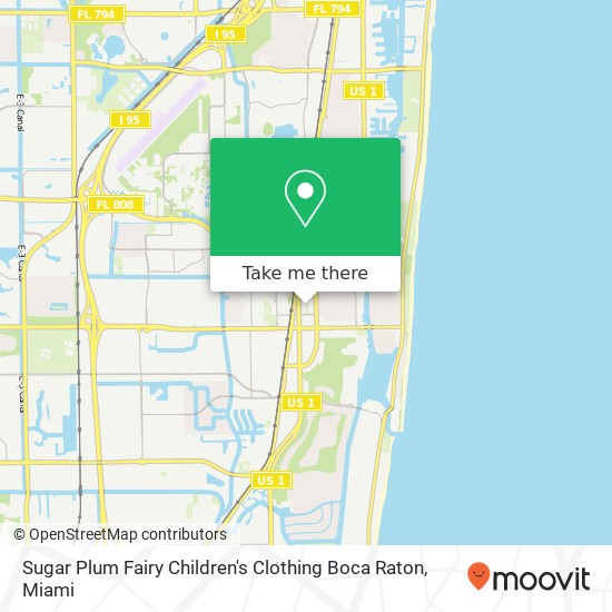 Sugar Plum Fairy Children's Clothing Boca Raton map