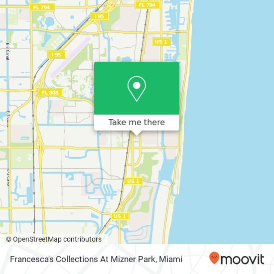 Francesca's Collections At Mizner Park map