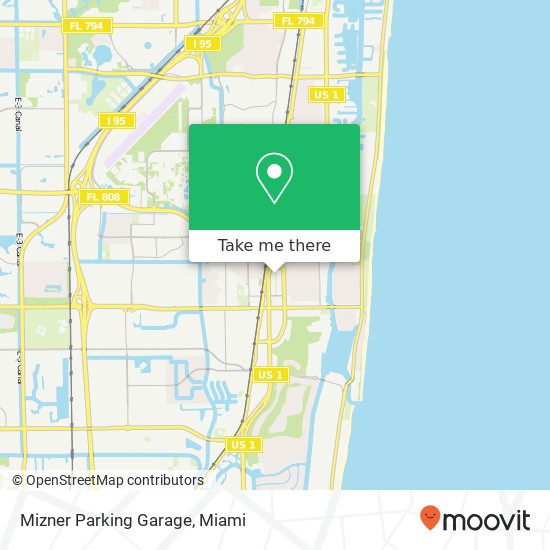 Mizner Parking Garage map