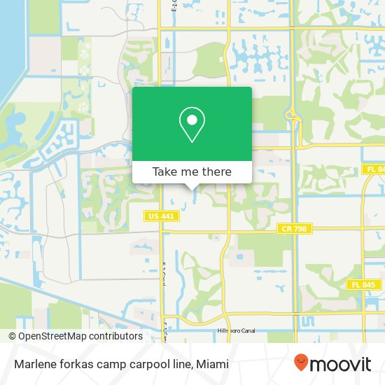 Mapa de Marlene forkas camp carpool line