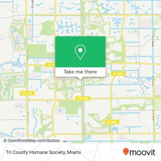 Tri County Humane Society map