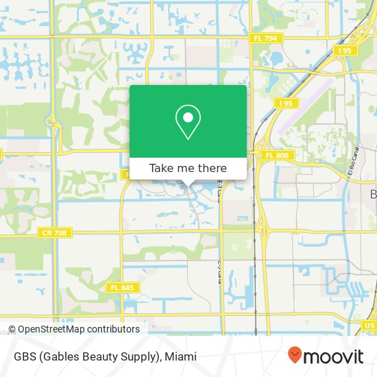 Mapa de GBS (Gables Beauty Supply)