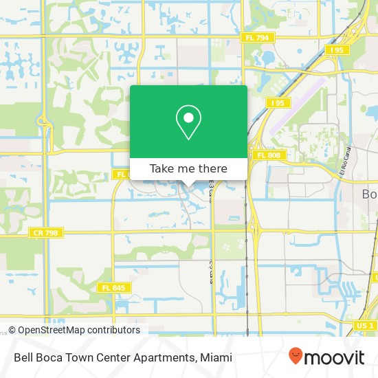 Bell Boca Town Center Apartments map