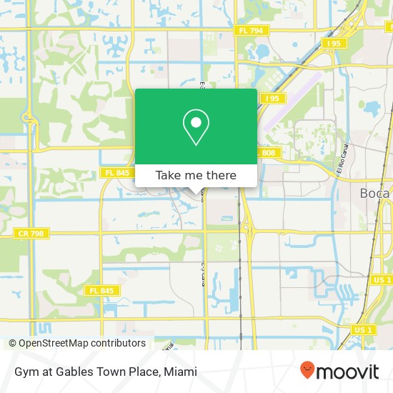 Gym at Gables Town Place map